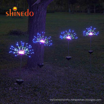 Solar Garden Lights Decorative Outdoor Waterproof Solar String Landscape Light DIY Flowers Fireworks Trees for Wal